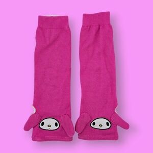 Sanrio My Melody Pink 3D Fingerless Arm Warmer Mittens Gloves